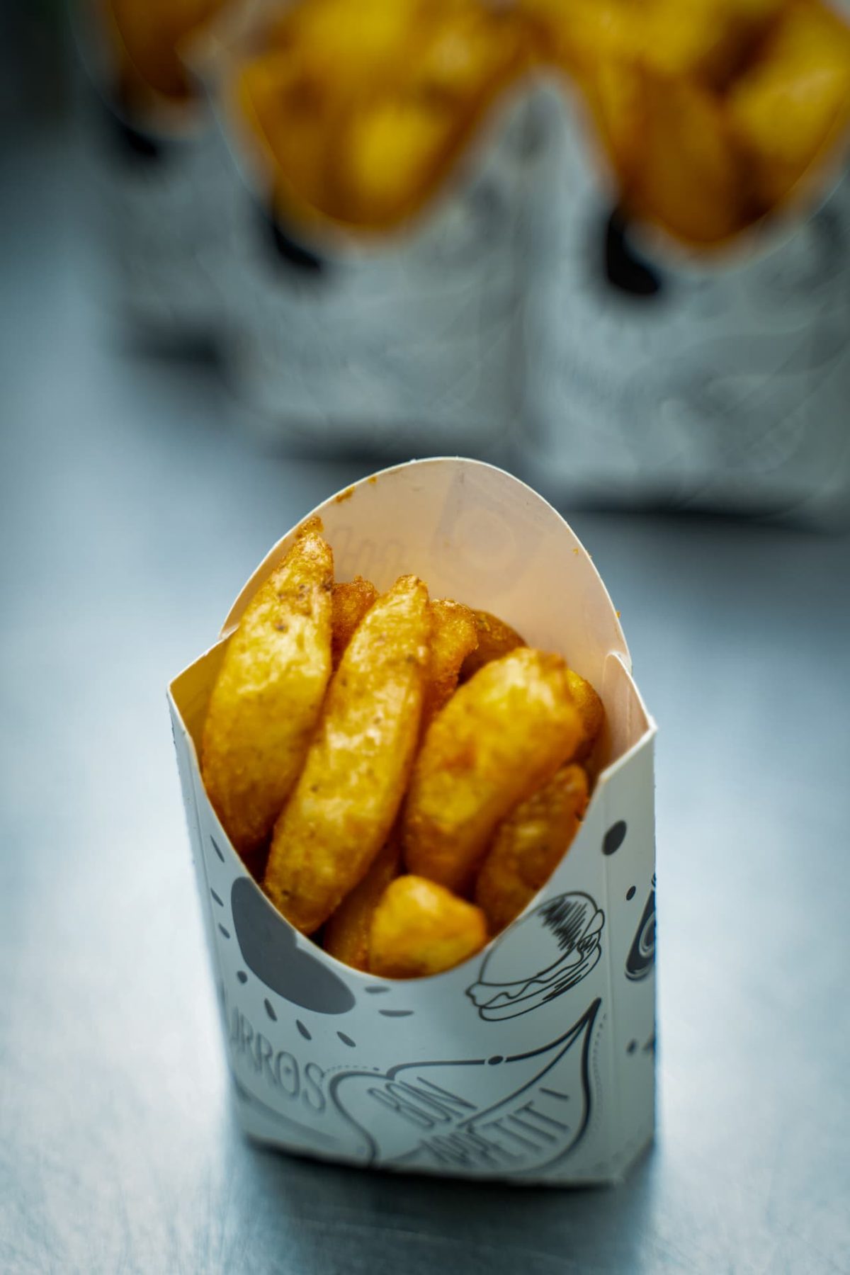 Cornet de frites épicées aux couleurs Nomad