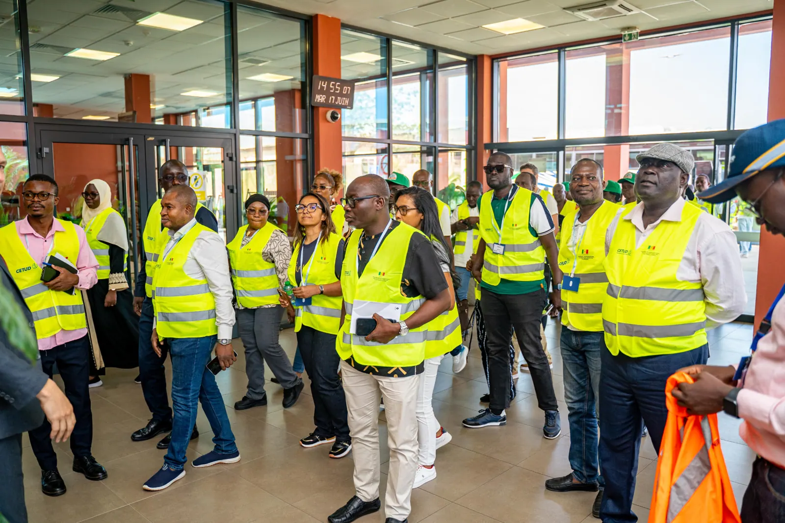 Accueil des participants au centre d'exploitation