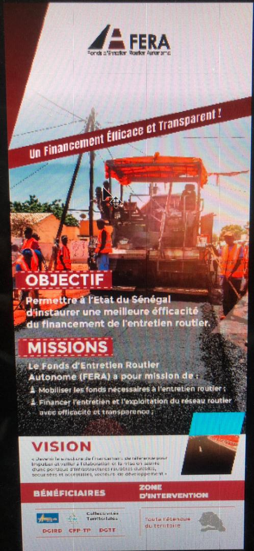 Kakémono FERA en cours de mise au point à l'écran